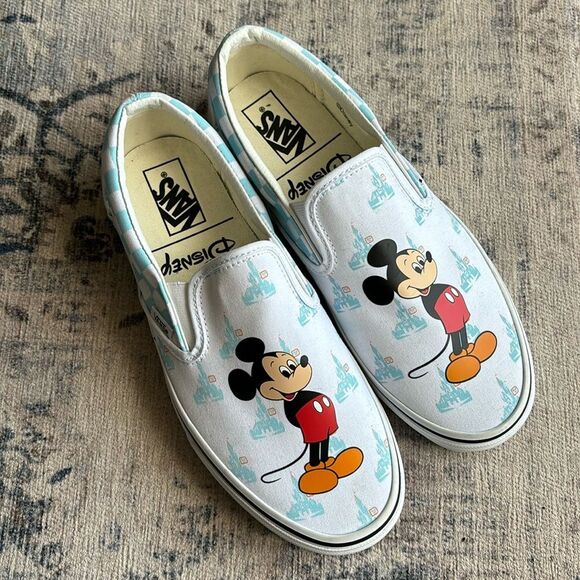 Vans Shoes - Vans Disney World Slip on 50th Anniversary Mickey Mouse Shoes Women's 10.5 Men 9